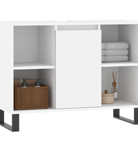 Badschrank Weiß 80x33x60 cm Holzwerkstoff