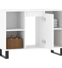 Badschrank Weiß 80x33x60 cm Holzwerkstoff