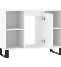 Badschrank Weiß 80x33x60 cm Holzwerkstoff