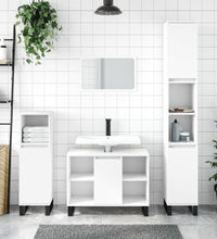 Badschrank Weiß 80x33x60 cm Holzwerkstoff