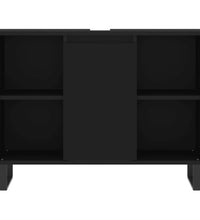 Badschrank Schwarz 80x33x60 cm Holzwerkstoff