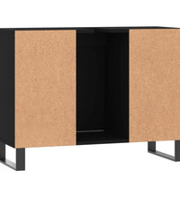 Badschrank Schwarz 80x33x60 cm Holzwerkstoff