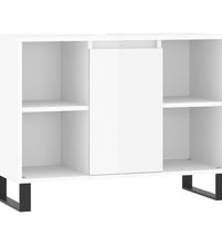 Badschrank Hochglanz-Weiß 80x33x60 cm Holzwerkstoff