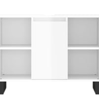 Badschrank Hochglanz-Weiß 80x33x60 cm Holzwerkstoff