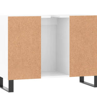 Badschrank Hochglanz-Weiß 80x33x60 cm Holzwerkstoff