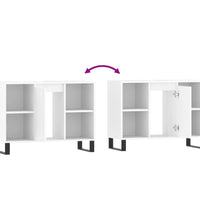 Badschrank Hochglanz-Weiß 80x33x60 cm Holzwerkstoff