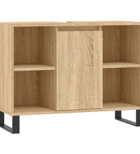 Badschrank Sonoma-Eiche 80x33x60 cm Holzwerkstoff