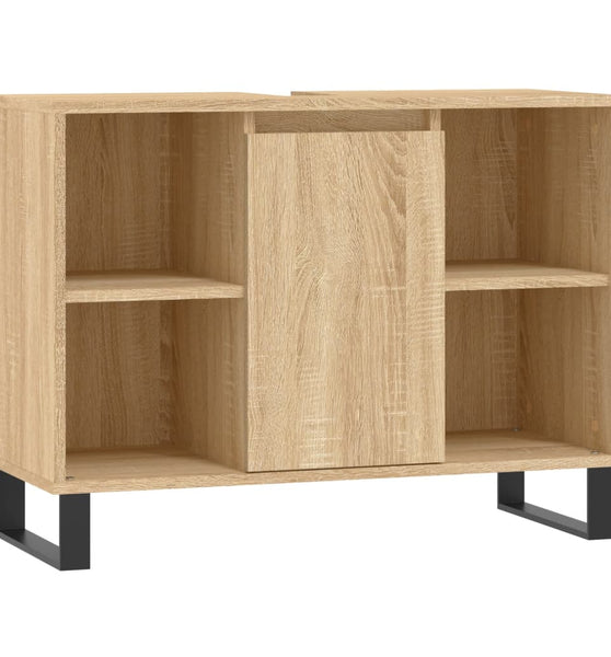 Badschrank Sonoma-Eiche 80x33x60 cm Holzwerkstoff