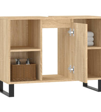 Badschrank Sonoma-Eiche 80x33x60 cm Holzwerkstoff