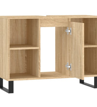 Badschrank Sonoma-Eiche 80x33x60 cm Holzwerkstoff