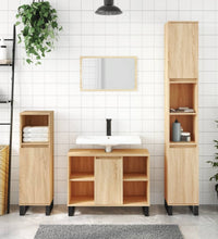 Badschrank Sonoma-Eiche 80x33x60 cm Holzwerkstoff