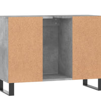 Badschrank Betongrau 80x33x60 cm Holzwerkstoff