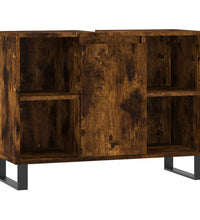 Badschrank Räuchereiche 80x33x60 cm Holzwerkstoff