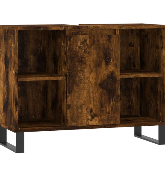 Badschrank Räuchereiche 80x33x60 cm Holzwerkstoff