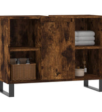 Badschrank Räuchereiche 80x33x60 cm Holzwerkstoff