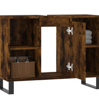Badschrank Räuchereiche 80x33x60 cm Holzwerkstoff