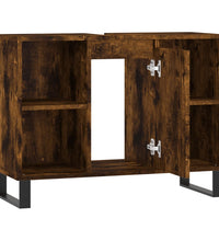 Badschrank Räuchereiche 80x33x60 cm Holzwerkstoff