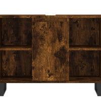 Badschrank Räuchereiche 80x33x60 cm Holzwerkstoff