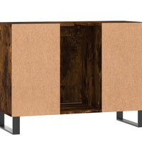 Badschrank Räuchereiche 80x33x60 cm Holzwerkstoff