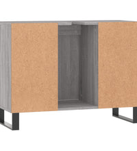 Badschrank Grau Sonoma 80x33x60 cm Holzwerkstoff