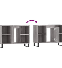 Badschrank Grau Sonoma 80x33x60 cm Holzwerkstoff