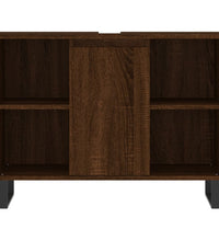 Badschrank Braun Eichen-Optik 80x33x60 cm Holzwerkstoff