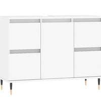 Badschrank Weiß 80x33x60 cm Holzwerkstoff