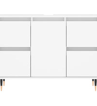 Badschrank Weiß 80x33x60 cm Holzwerkstoff