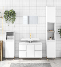 Badschrank Weiß 80x33x60 cm Holzwerkstoff