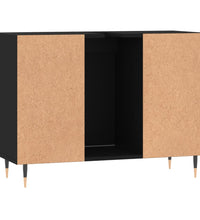 Badschrank Schwarz 80x33x60 cm Holzwerkstoff