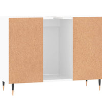 Badschrank Hochglanz-Weiß 80x33x60 cm Holzwerkstoff