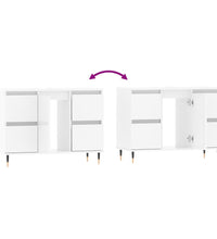 Badschrank Hochglanz-Weiß 80x33x60 cm Holzwerkstoff