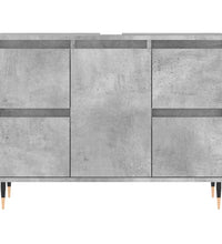 Badschrank Betongrau 80x33x60 cm Holzwerkstoff