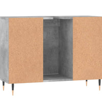 Badschrank Betongrau 80x33x60 cm Holzwerkstoff