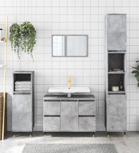 Badschrank Betongrau 80x33x60 cm Holzwerkstoff