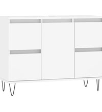 Badschrank Weiß 80x33x60 cm Holzwerkstoff