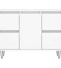 Badschrank Weiß 80x33x60 cm Holzwerkstoff