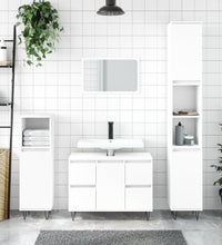 Badschrank Weiß 80x33x60 cm Holzwerkstoff