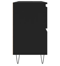 Badschrank Schwarz 80x33x60 cm Holzwerkstoff