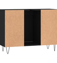 Badschrank Schwarz 80x33x60 cm Holzwerkstoff