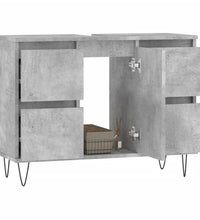 Badschrank Betongrau 80x33x60 cm Holzwerkstoff