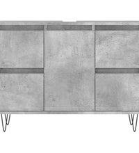 Badschrank Betongrau 80x33x60 cm Holzwerkstoff