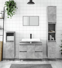 Badschrank Betongrau 80x33x60 cm Holzwerkstoff