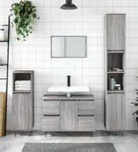 Badschrank Grau Sonoma 80x33x60 cm Holzwerkstoff