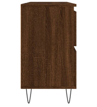 Badschrank Braun Eichen-Optik 80x33x60 cm Holzwerkstoff