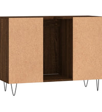 Badschrank Braun Eichen-Optik 80x33x60 cm Holzwerkstoff