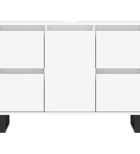 Badschrank Weiß 80x33x60 cm Holzwerkstoff