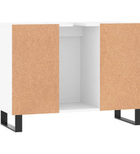 Badschrank Weiß 80x33x60 cm Holzwerkstoff