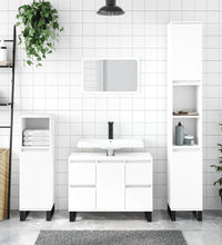 Badschrank Weiß 80x33x60 cm Holzwerkstoff
