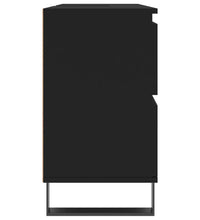Badschrank Schwarz 80x33x60 cm Holzwerkstoff